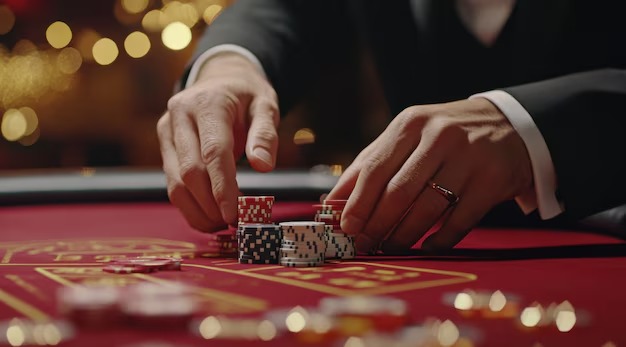 Casino Hold'em table layout on wlatogel88 login